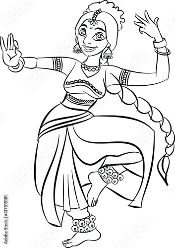Bharathanatiyam the Indian classical dance form. South India.