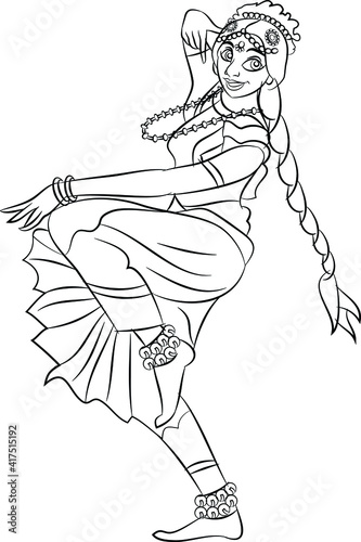 Bharathanatiyam the Indian classical dance form. South India.