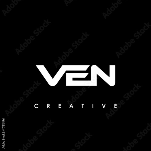 VEN Letter Initial Logo Design Template Vector Illustration