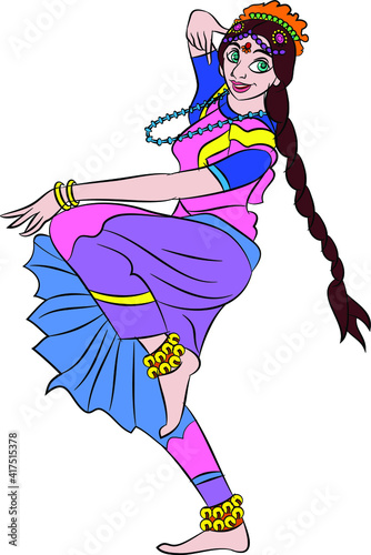 Bharathanatiyam the Indian classical dance form. South India.