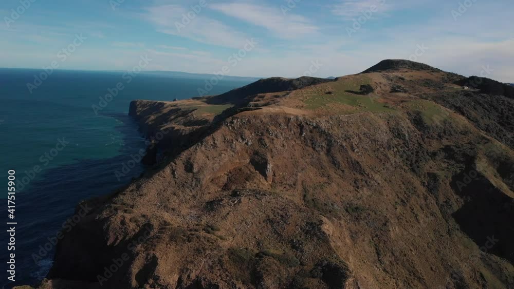 Aerial view coastline Dunedin, New Zealand Aerial view coastline Dunedin, New Zealand