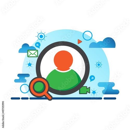 user  people illustration. Flat vector icon. can use for  icon design element ui  web  mobile app.
