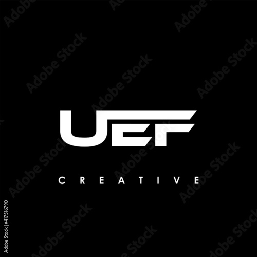 UEF Letter Initial Logo Design Template Vector Illustration