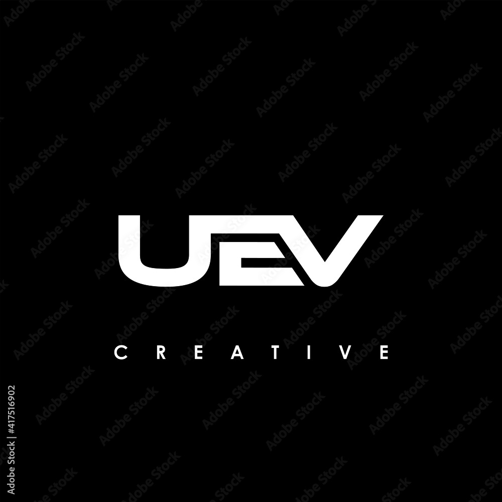 UEV Letter Initial Logo Design Template Vector Illustration