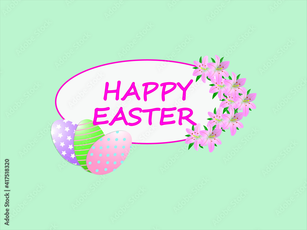 stylish card with congratulations on Easter day stylish card with congratulations on Easter day