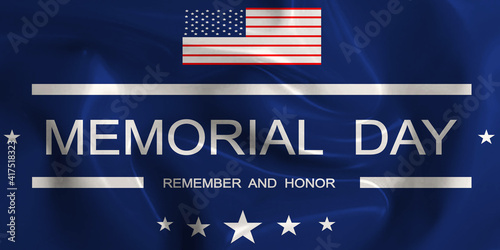 Font lettering calligraphy hand written white memorial day remember honor star democracy 4 fourth of july logo united state america blue flag goverment national freedom independence country ferstival photo