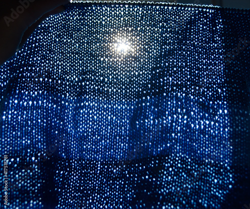 the look at the sun through the knitted cloth