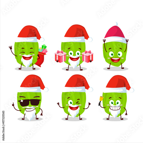 Santa Claus emoticons with green habanero cartoon character