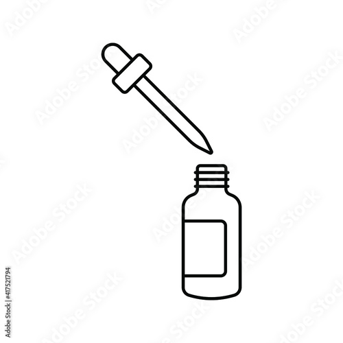 dropper icon. Pipette icon. Medicine dropper sign. vector illustration