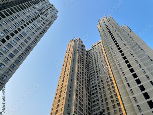 It is a high-rise tower apartment.
