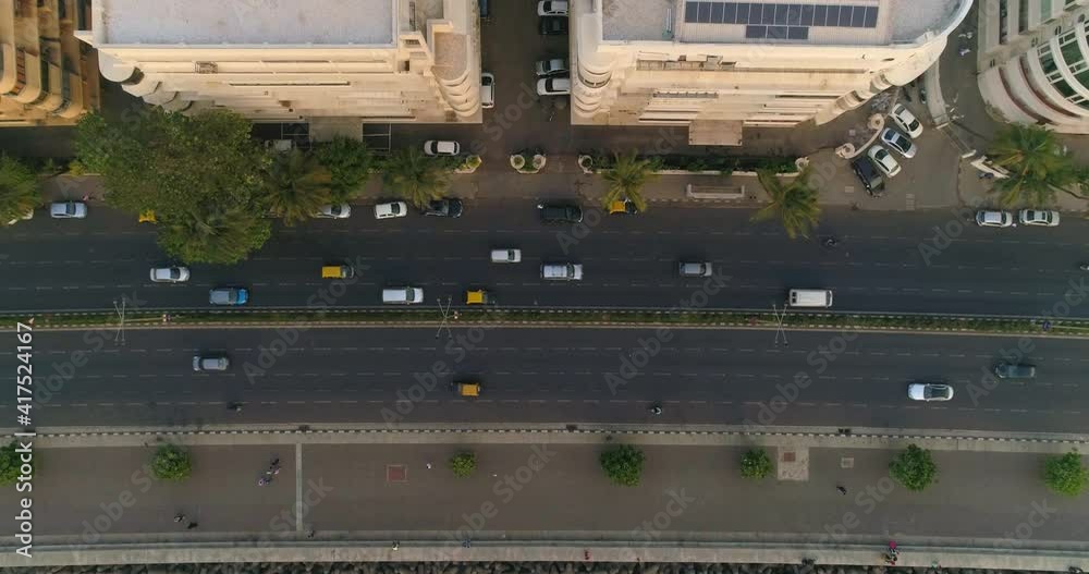 Drone shots of the most iconic walkway of South Bombay, Marine Drive, also known as The Queen's Necklace as seen before The Great Mumbai Coastal Road is made. Drone shots of the most iconic walkway of South Bombay, Marine Drive, also known as The Queen's Necklace as seen before The Great Mumbai Coastal Road is made.