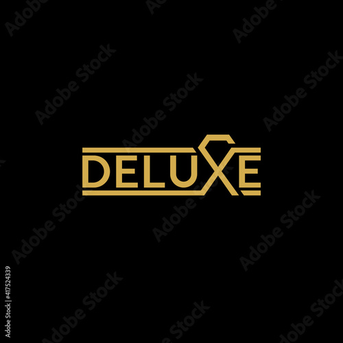 Deluxe text, creative logo design.