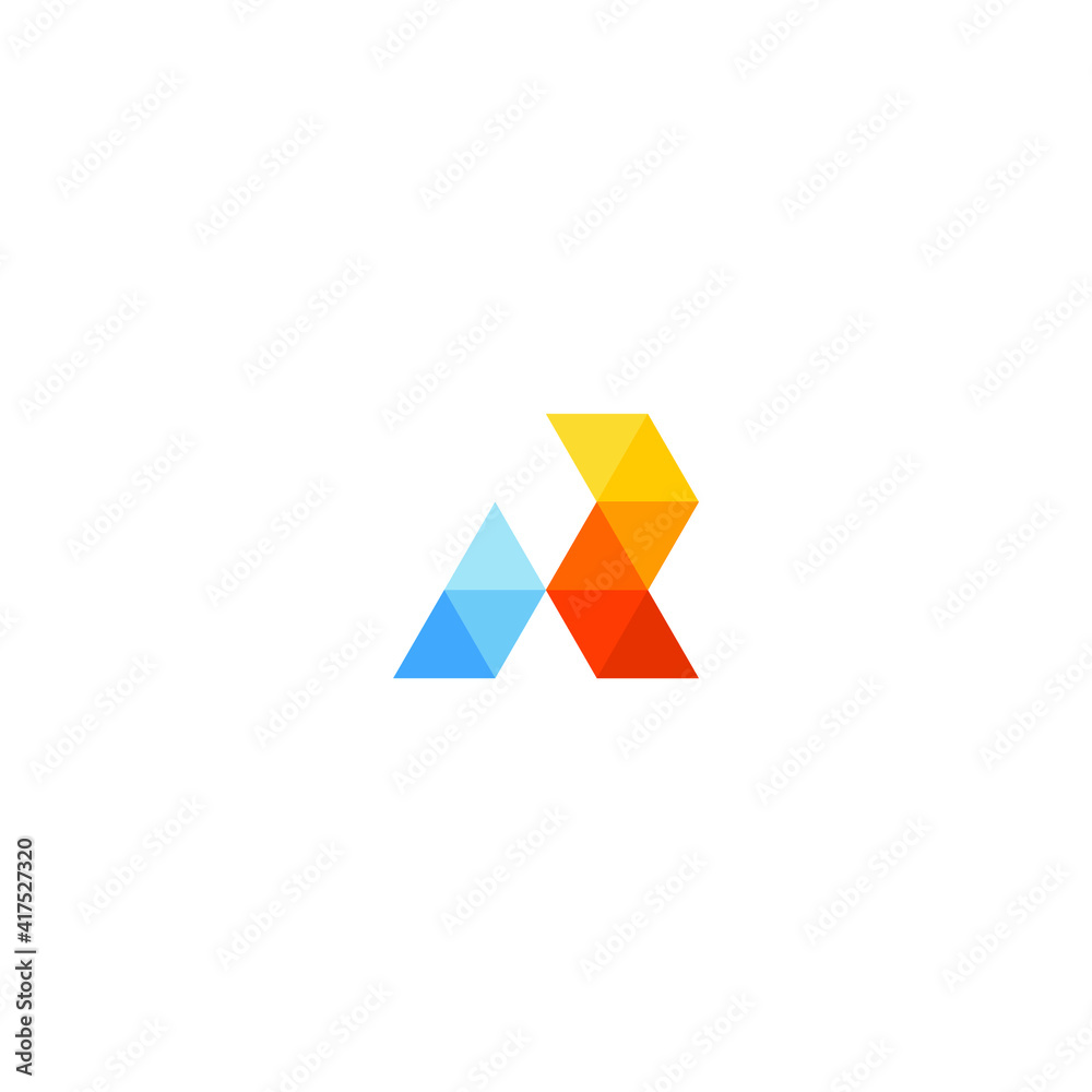 Unique letter R logo on white background Unique letter R logo on white background