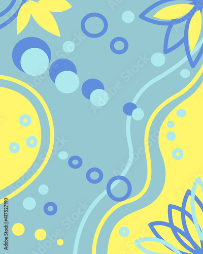 Abstract background in yellow and blue tones
