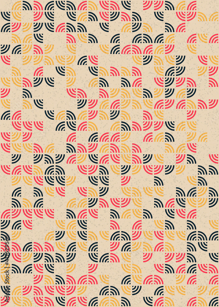 Abstract Geometric Pattern generative computational art illustration