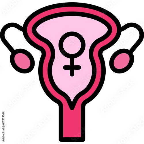 Cervix icon, International Women's Day related vector