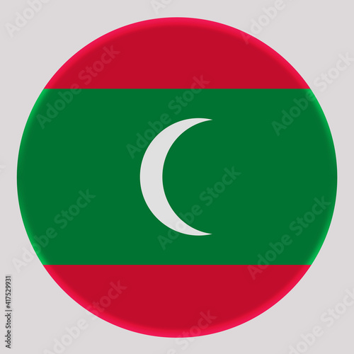 Free Download 3D Flag of Maldives on circle - GFXLoad