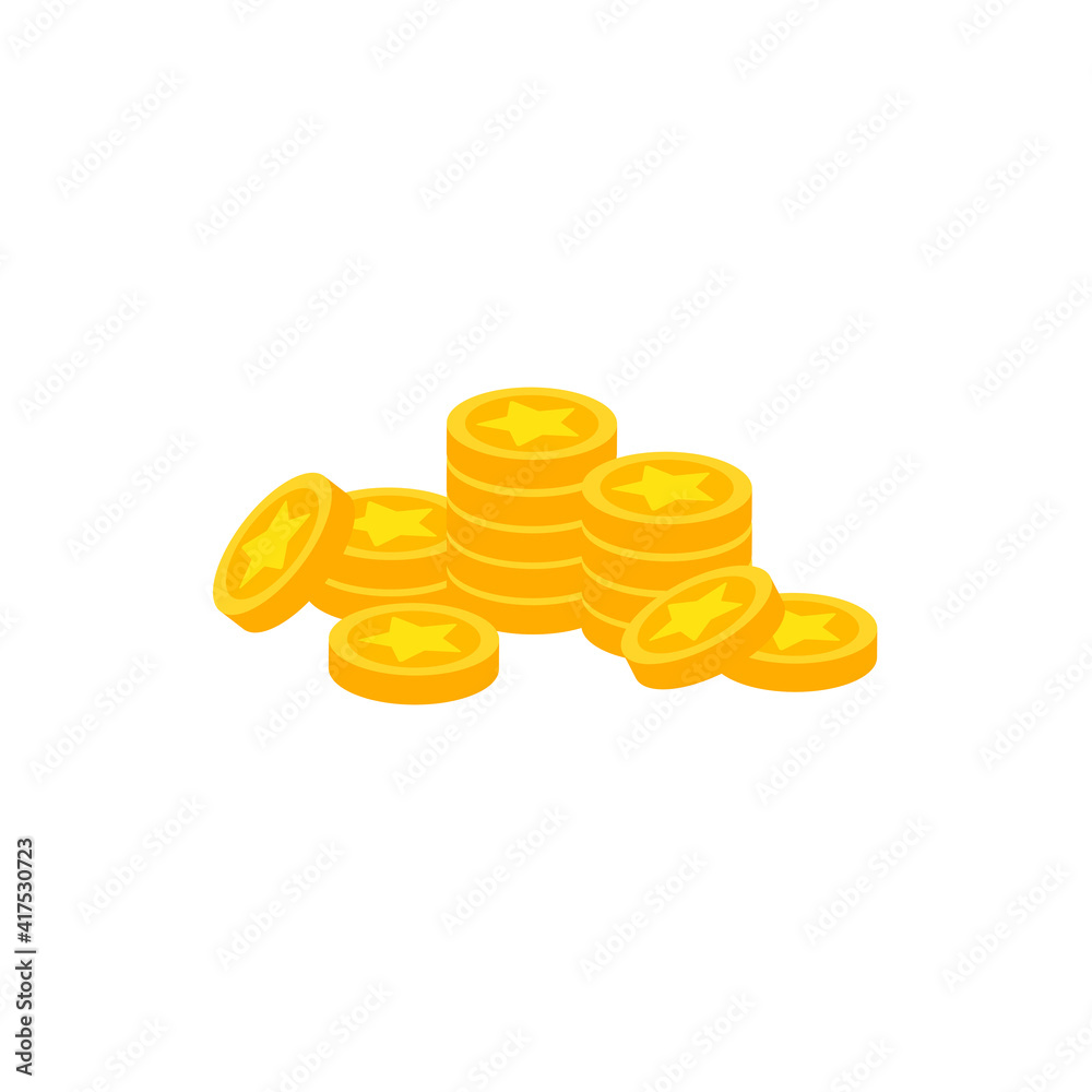 Animation gold coin For video games, a pile of gold coins, money spent on game items, gold for game design, money, coins. Which is a vector illustration Animation gold coin For video games, a pile of gold coins, money spent on game items, gold for game design, money, coins. Which is a vector illustration