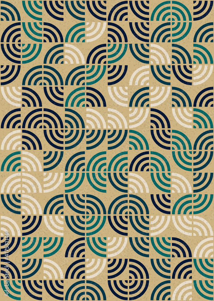 Fototapeta premium Abstract Geometric Pattern generative computational art illustration