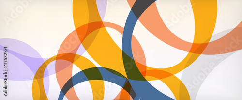 Ring geometric shapes, o letter repetition wallpaper. Abstract background for business or technology presentations, internet posters or web brochure covers