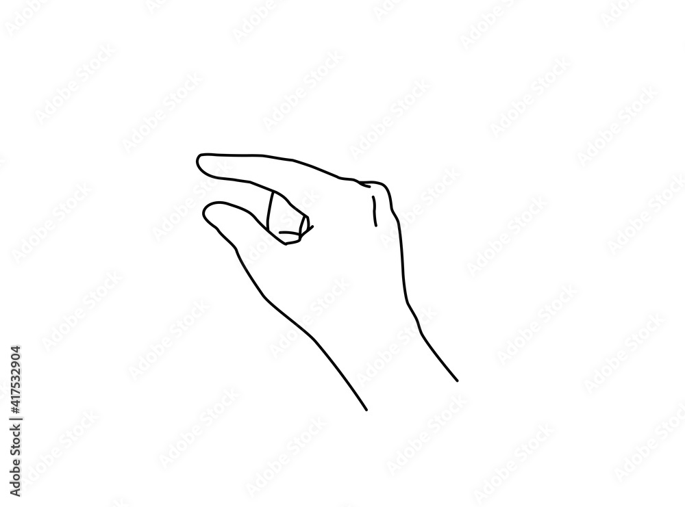 つまむ手 Stock Vector Adobe Stock