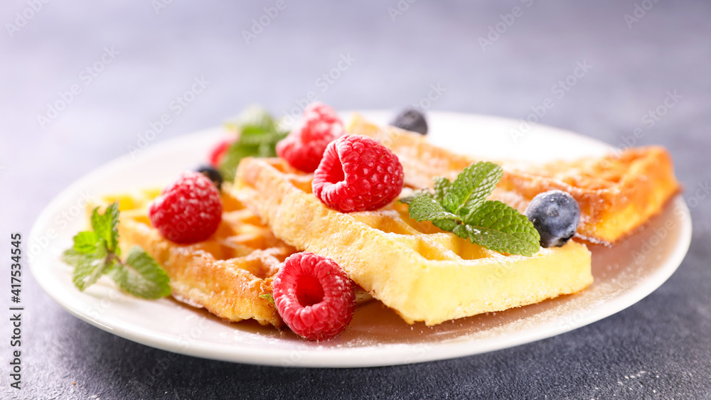 waffle with fresh berries fruits waffle with fresh berries fruits