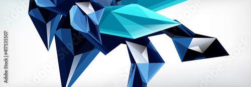 Vector 3d triangles and pyramids abstract background for business or technology presentations, internet posters or web brochure covers
