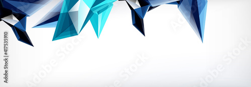 Vector 3d triangles and pyramids abstract background for business or technology presentations, internet posters or web brochure covers