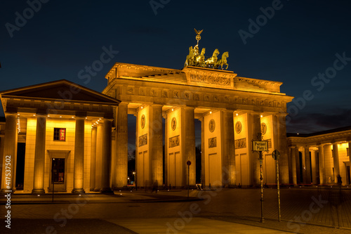 The Brandenburg Gate in Berlin in Germany