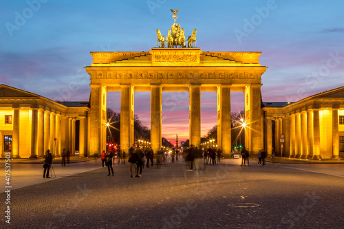 The Brandenburg gate in Berlin in Germany