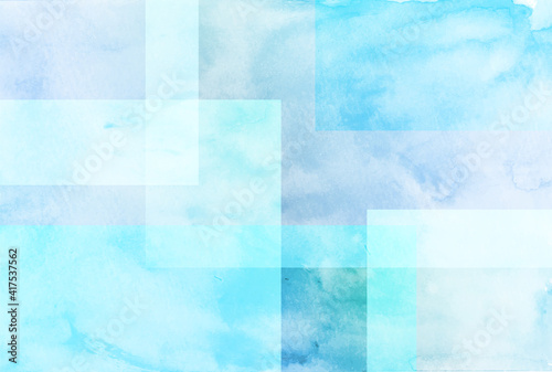 水彩　青　模様　背景