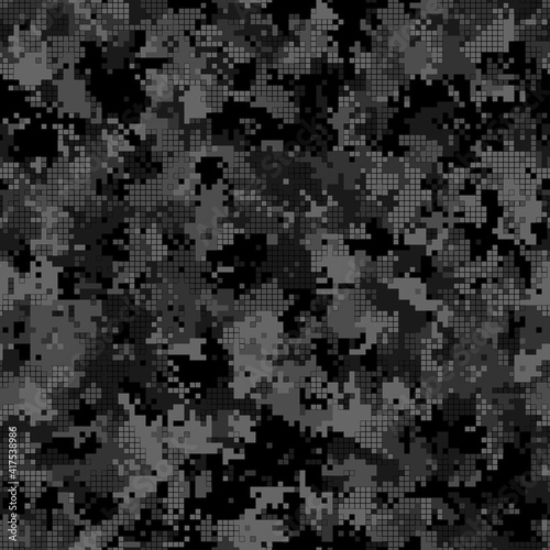 Digital camouflage seamless pattern military geometric camo background