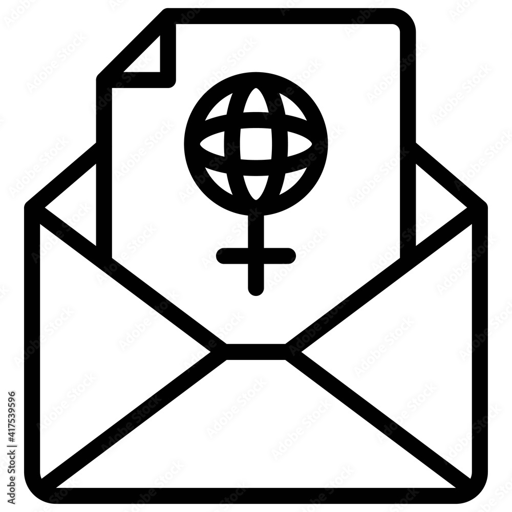 Letter icon, International Women's Day related vector Letter icon, International Women's Day related vector