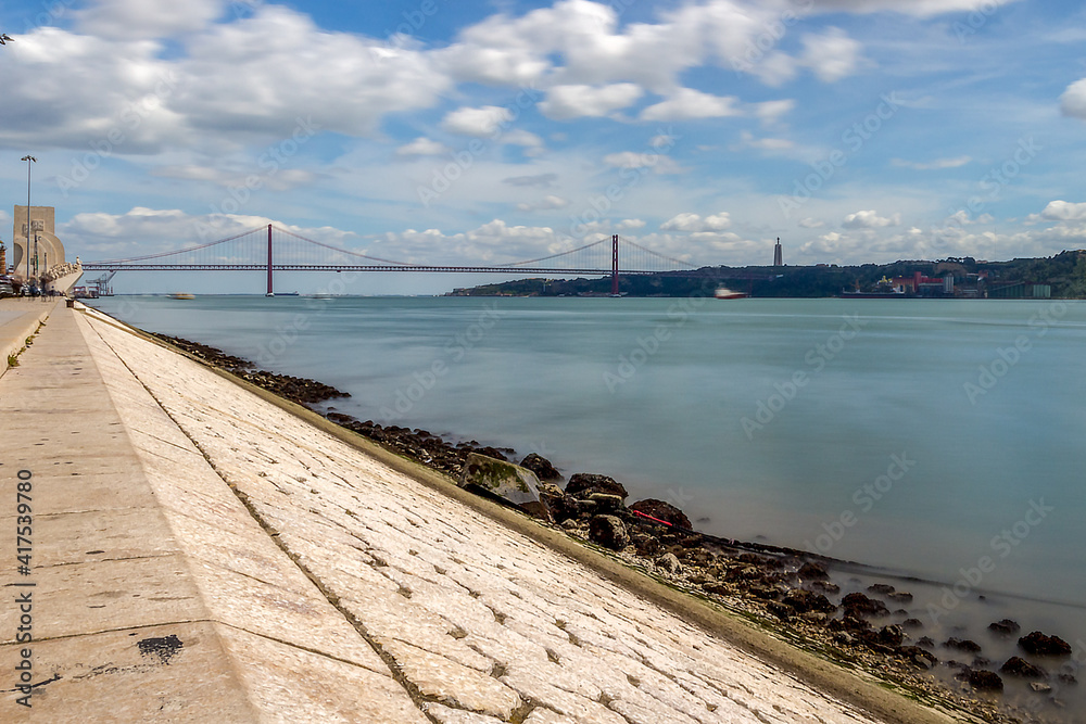 bridge over the river in Lisbon