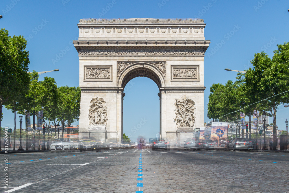 Arch of Triumph in Paris in France