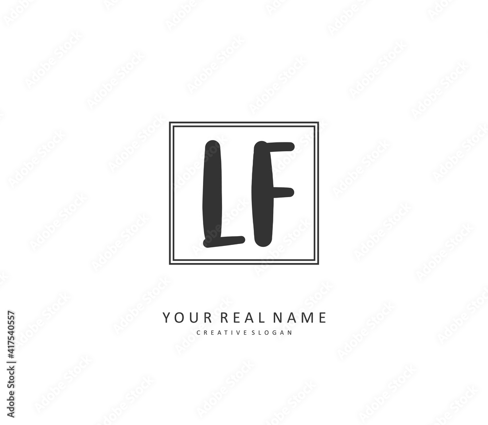 LF Initial letter handwriting and signature logo. A concept handwriting initial logo with template element. LF Initial letter handwriting and signature logo. A concept handwriting initial logo with template element.
