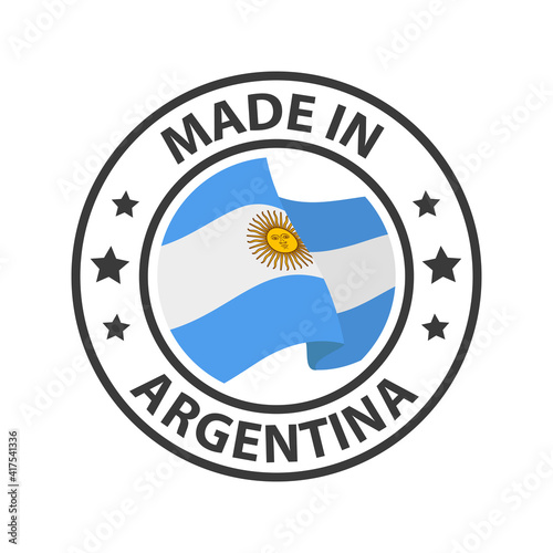 Made in Argentina icon. Stamp sticker. Vector illustration