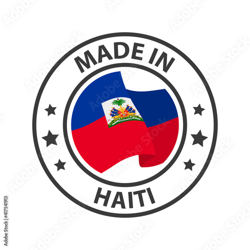 Made in Haiti icon. Stamp sticker. Vector illustration