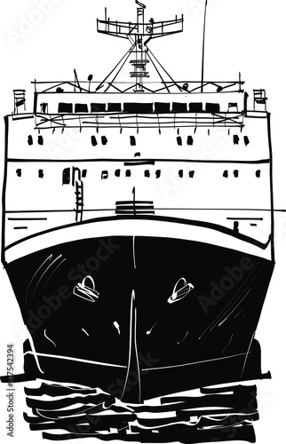 silhouette of a ship