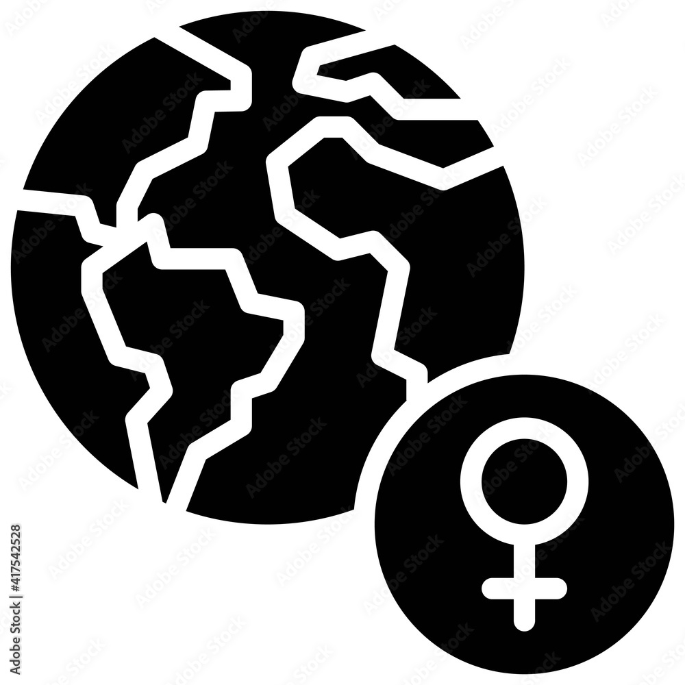 Globe icon, International Women's Day related vector Globe icon, International Women's Day related vector