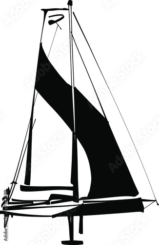 silhouette of a sailing ship