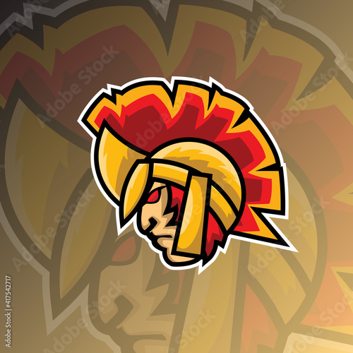 angry barbar logo esport gaming Vector