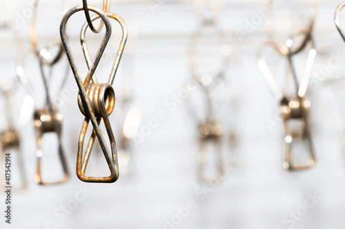 Stainless steel clothespin photo