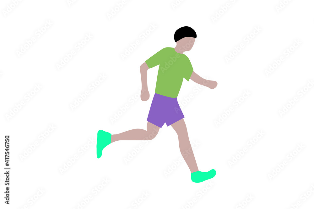 A running man drawing. A jogging male. Good design element for any project. A running man drawing. A jogging male. Good design element for any project.