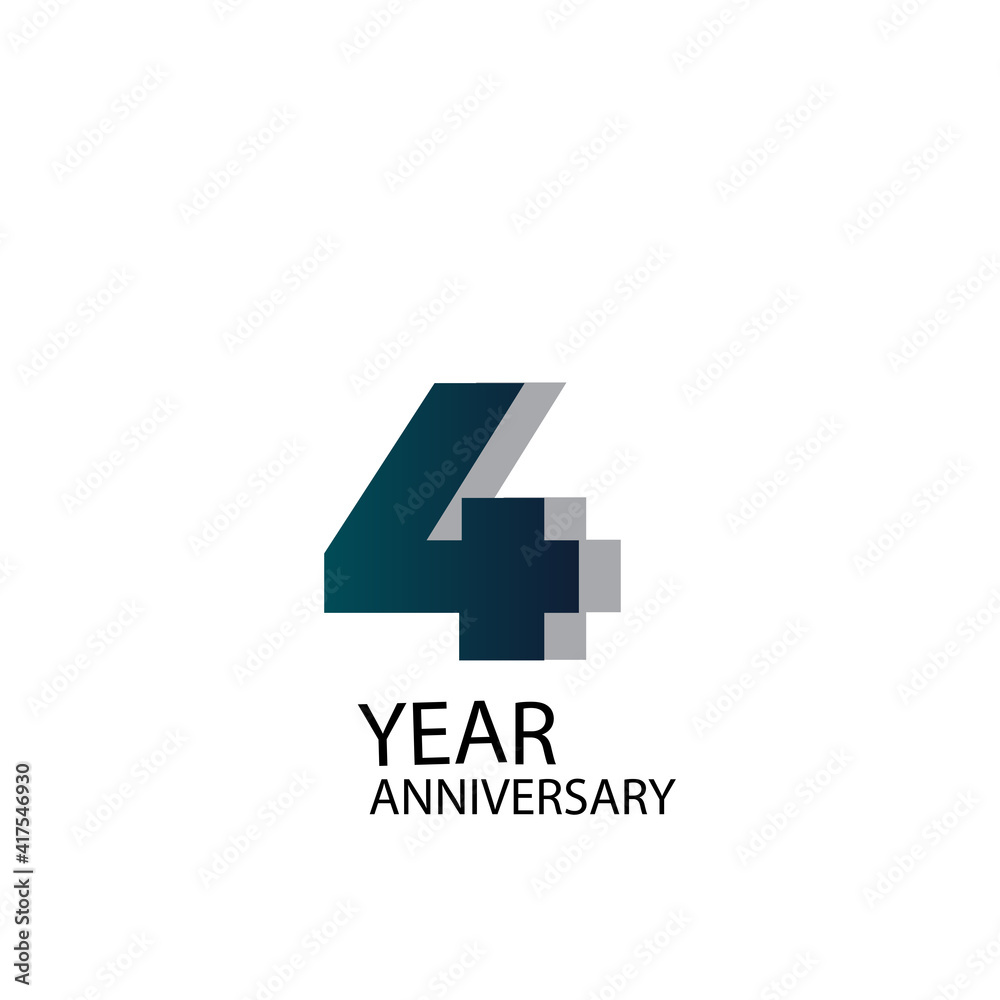 Year Anniversary Vector Template Design Illustration Blue Elegant White Background Year Anniversary Vector Template Design Illustration Blue Elegant White Background