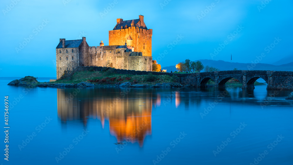 scotland elian donan castle after sunset