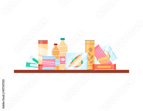 Set of snack pack for retail store or vending machine a flat vector illustration