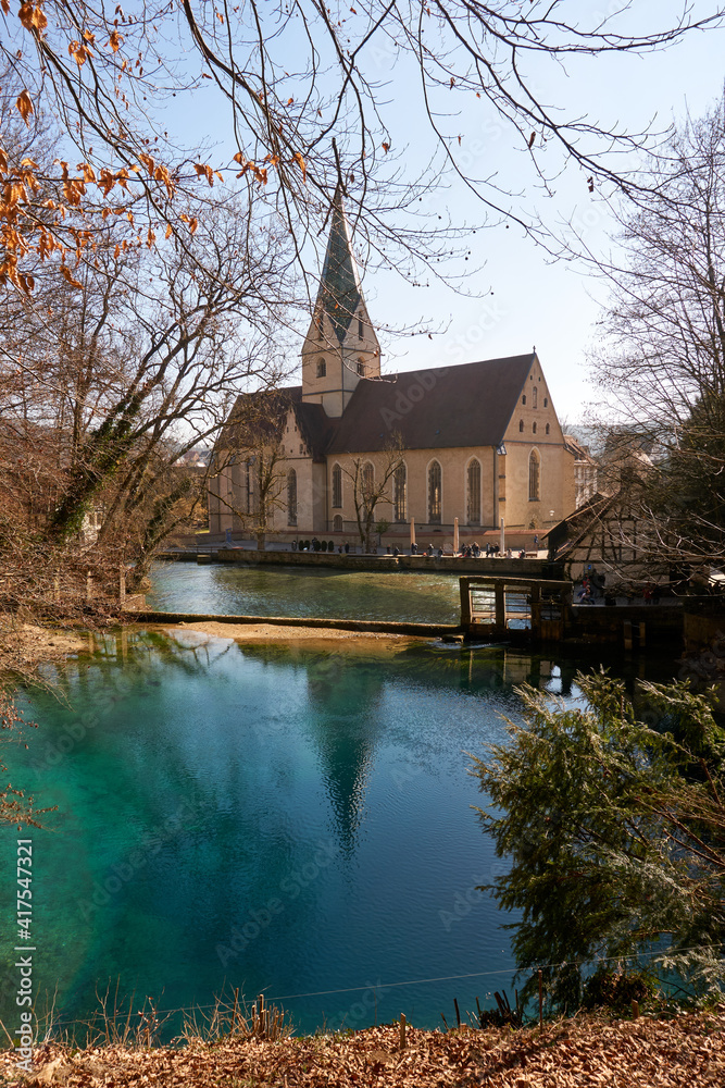 Fototapeta premium blautopf in blaubeuren unesco world cultural heritage germany