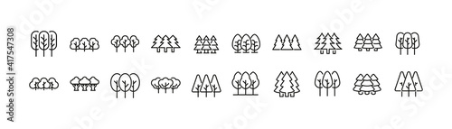 Premium pack of forest line icons.