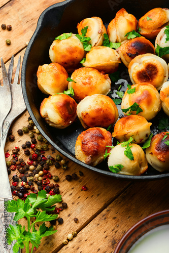 Delicious fried dumplings